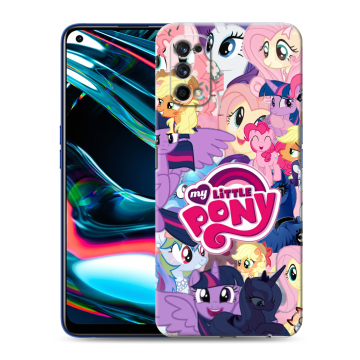 Силиконовый противоударный чехол на Realme 7 Pro с принтом My little pony Дружба чудо