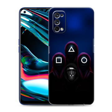 Силиконовый противоударный чехол на Realme 7 Pro с принтом Игра Кальмара
