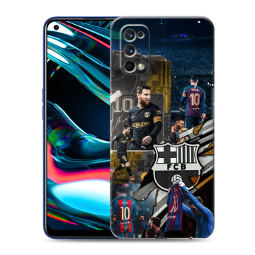 Силиконовый противоударный чехол на Realme 7 Pro с принтом Messi Barcelona Силиконовый противоударный чехол на Realme 7 Pro с принтом Messi Barcelona