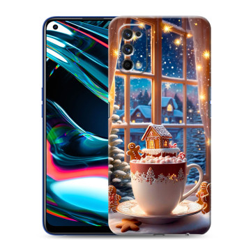 Силиконовый противоударный чехол на Realme 7 Pro с принтом Новый год