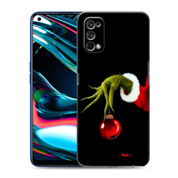 Силиконовый противоударный чехол на Realme 7 Pro с принтом Новый год Гринч