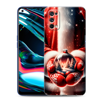 Силиконовый противоударный чехол на Realme 7 Pro с принтом Новый год
