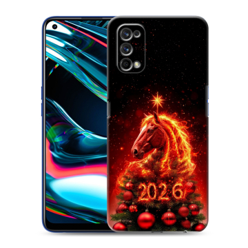 Силиконовый противоударный чехол на Realme 7 Pro с принтом Новый год