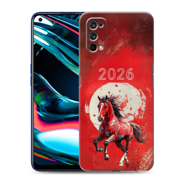 Силиконовый противоударный чехол на Realme 7 Pro с принтом Новый год