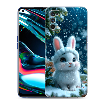 Силиконовый противоударный чехол на Realme 7 Pro с принтом Новый год