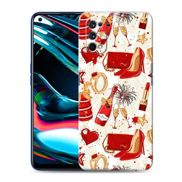 Силиконовый противоударный чехол на Realme 7 Pro с принтом Новый год