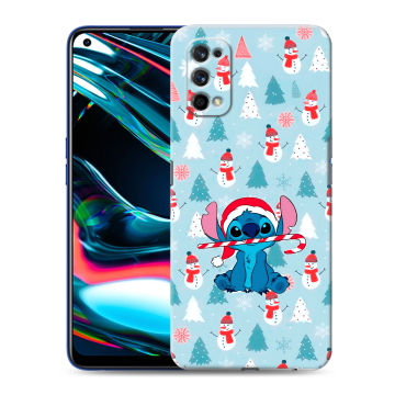 Силиконовый противоударный чехол на Realme 7 Pro с принтом Стич Новый год Силиконовый противоударный чехол на Realme 7 Pro с принтом Стич Новый год