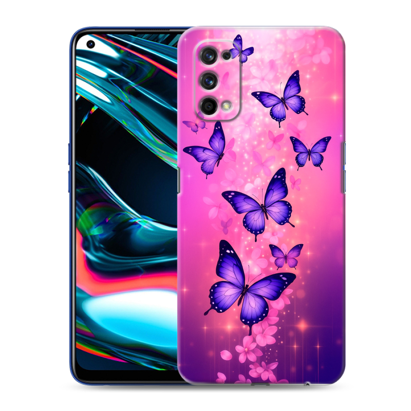 Пластиковый чехол на Realme 7 Pro с принтом Бабочки Пластиковый чехол на Realme 7 Pro с принтом Бабочки