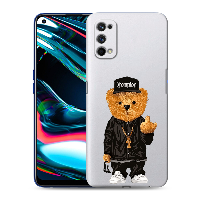 Пластиковый чехол на Realme 7 Pro с принтом Мишка Пластиковый чехол на Realme 7 Pro с принтом Мишка