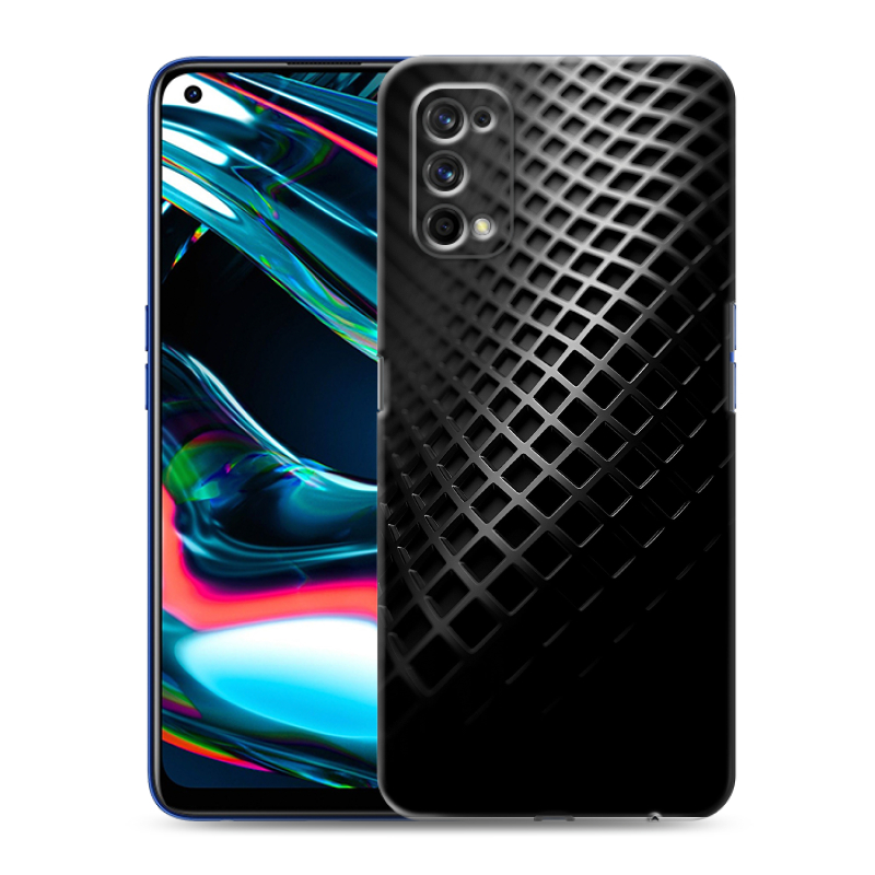 Пластиковый чехол на Realme 7 Pro с принтом Текстура металла Пластиковый чехол на Realme 7 Pro с принтом Текстура металла