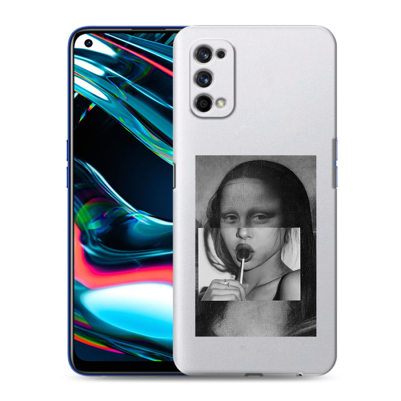 Пластиковый чехол на Realme 7 Pro с принтом Мона Лиза Пластиковый чехол на Realme 7 Pro с принтом Мона Лиза