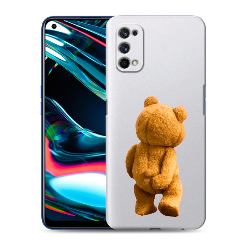 Пластиковый чехол на Realme 7 Pro с принтом Медведь Пластиковый чехол на Realme 7 Pro с принтом Медведь