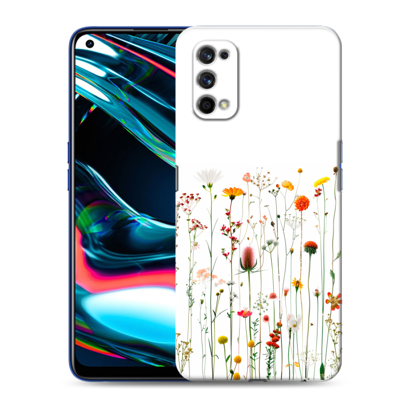 Пластиковый чехол на Realme 7 Pro с принтом цветы Пластиковый чехол на Realme 7 Pro с принтом цветы