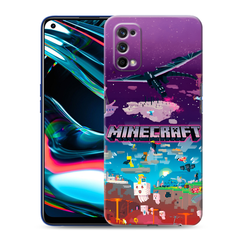 Пластиковый чехол на Realme 7 Pro с принтом Майнкрафт Minecraft Пластиковый чехол на Realme 7 Pro с принтом Майнкрафт Minecraft