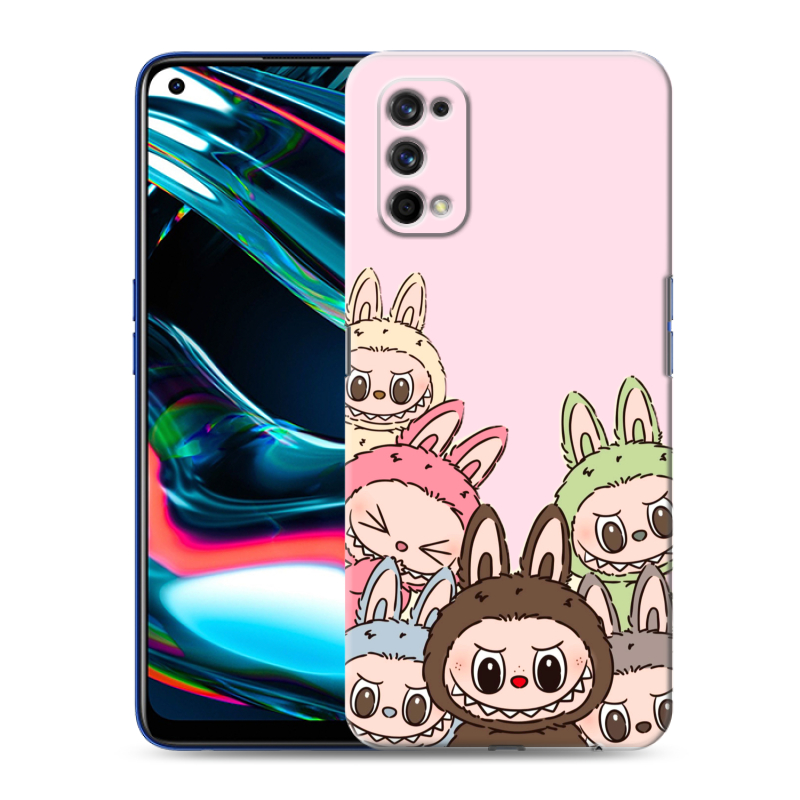 Силиконовый противоударный чехол на Realme 7 Pro с принтом Лабубу Силиконовый противоударный чехол на Realme 7 Pro с принтом Лабубу
