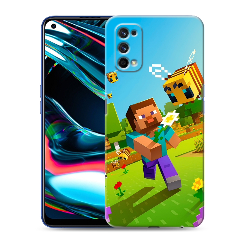 Пластиковый чехол на Realme 7 Pro с принтом Майнкрафт Minecraft Пластиковый чехол на Realme 7 Pro с принтом Майнкрафт Minecraft