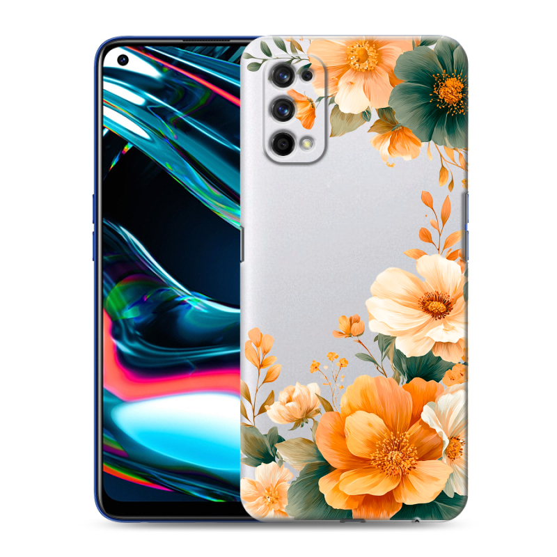 Силиконовый противоударный чехол на Realme 7 Pro с принтом Цветы принт Силиконовый противоударный чехол на Realme 7 Pro с принтом Цветы принт