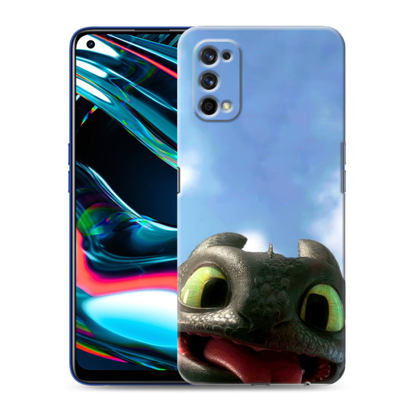 Пластиковый чехол на Realme 7 Pro с принтом Как приручить дракона Пластиковый чехол на Realme 7 Pro с принтом Как приручить дракона