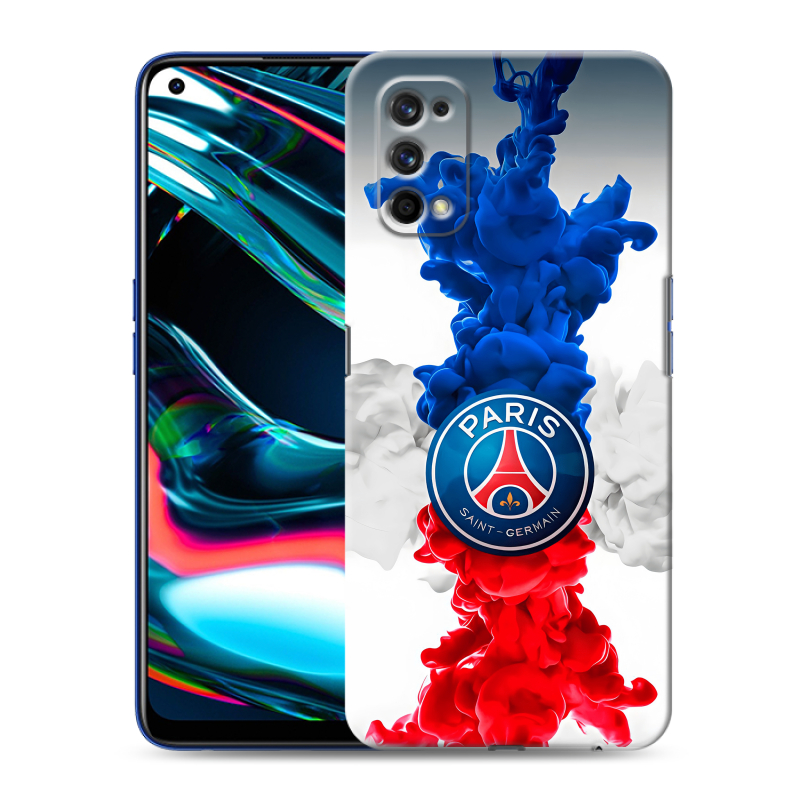 Пластиковый чехол на Realme 7 Pro с принтом PSG ПСЖ Пластиковый чехол на Realme 7 Pro с принтом PSG ПСЖ