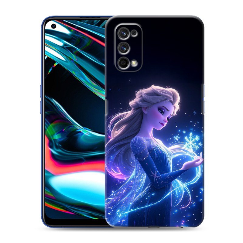 Силиконовый противоударный чехол на Realme 7 Pro с принтом Холодное сердце Frozen Силиконовый противоударный чехол на Realme 7 Pro с принтом Холодное сердце Frozen