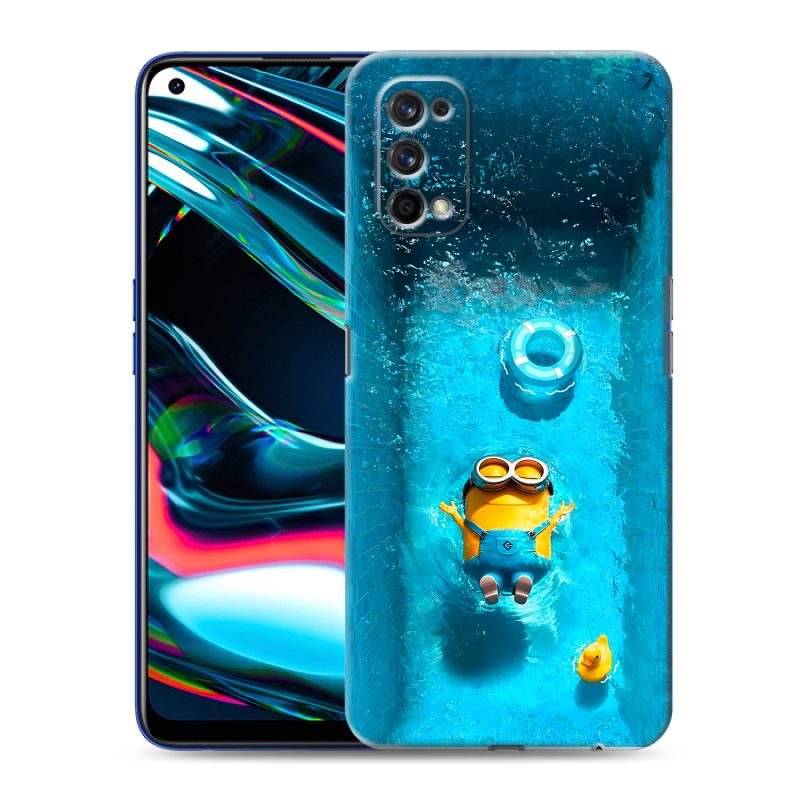 Силиконовый противоударный чехол на Realme 7 Pro с принтом Миньоны Силиконовый противоударный чехол на Realme 7 Pro с принтом Миньоны