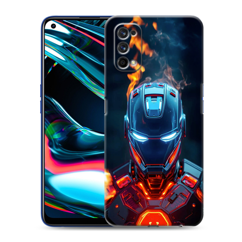 Силиконовый противоударный чехол на Realme 7 Pro с принтом IronMan Железный человек Силиконовый противоударный чехол на Realme 7 Pro с принтом IronMan Железный человек