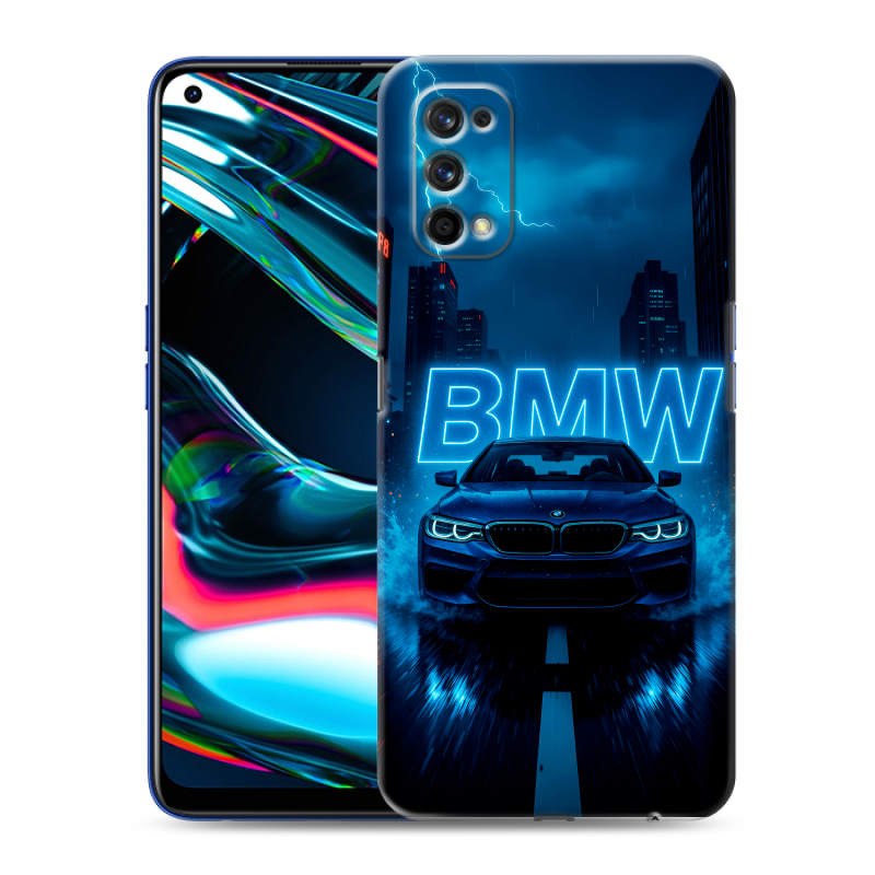 Пластиковый чехол на Realme 7 Pro с принтом BMW БМВ Пластиковый чехол на Realme 7 Pro с принтом BMW БМВ