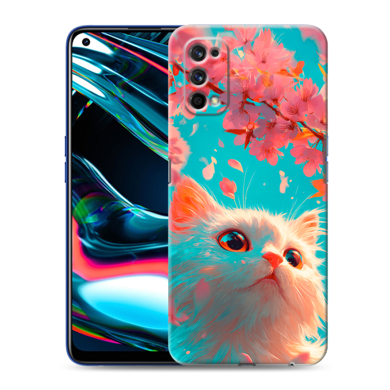 Силиконовый противоударный чехол на Realme 7 Pro с принтом Красивый кот Силиконовый противоударный чехол на Realme 7 Pro с принтом Красивый кот