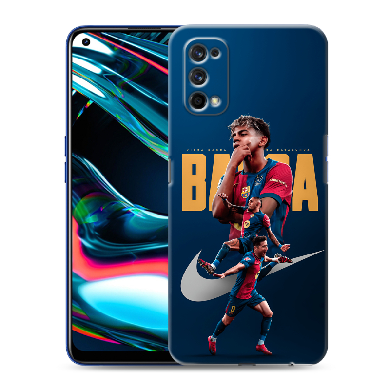 Пластиковый чехол на Realme 7 Pro с принтом Барселона Barca Yamal Пластиковый чехол на Realme 7 Pro с принтом Барселона Barca Yamal
