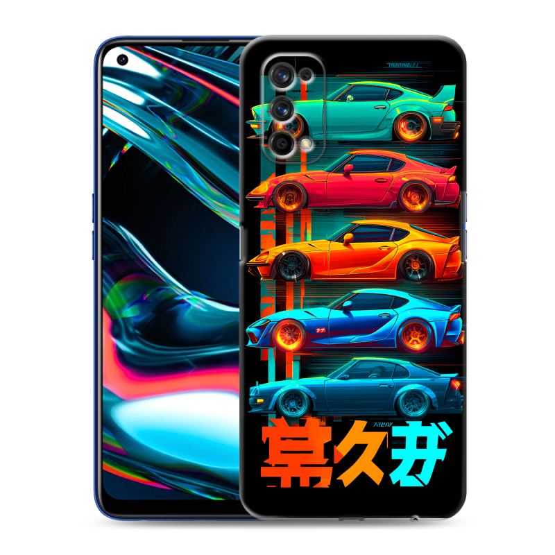 Пластиковый чехол на Realme 7 Pro с принтом машины тачки Пластиковый чехол на Realme 7 Pro с принтом машины тачки