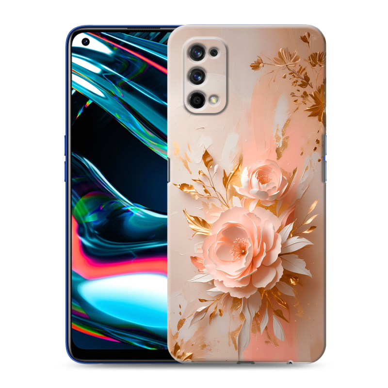 Силиконовый противоударный чехол на Realme 7 Pro с принтом женский Силиконовый противоударный чехол на Realme 7 Pro с принтом женский