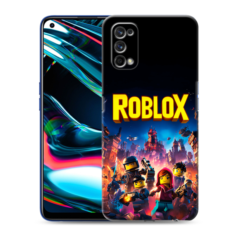 Силиконовый противоударный чехол на Realme 7 Pro с принтом Roblox Роблокс Силиконовый противоударный чехол на Realme 7 Pro с принтом Roblox Роблокс