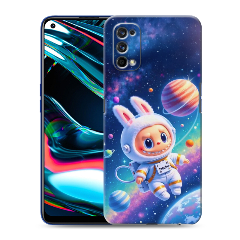 Пластиковый чехол на Realme 7 Pro с принтом Labubu Лабубу Пластиковый чехол на Realme 7 Pro с принтом Labubu Лабубу