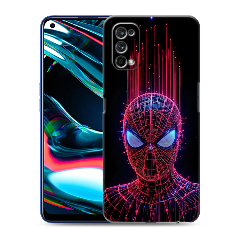 Силиконовый противоударный чехол на Realme 7 Pro с принтом Spiderman Человек паук Силиконовый противоударный чехол на Realme 7 Pro с принтом Spiderman Человек паук