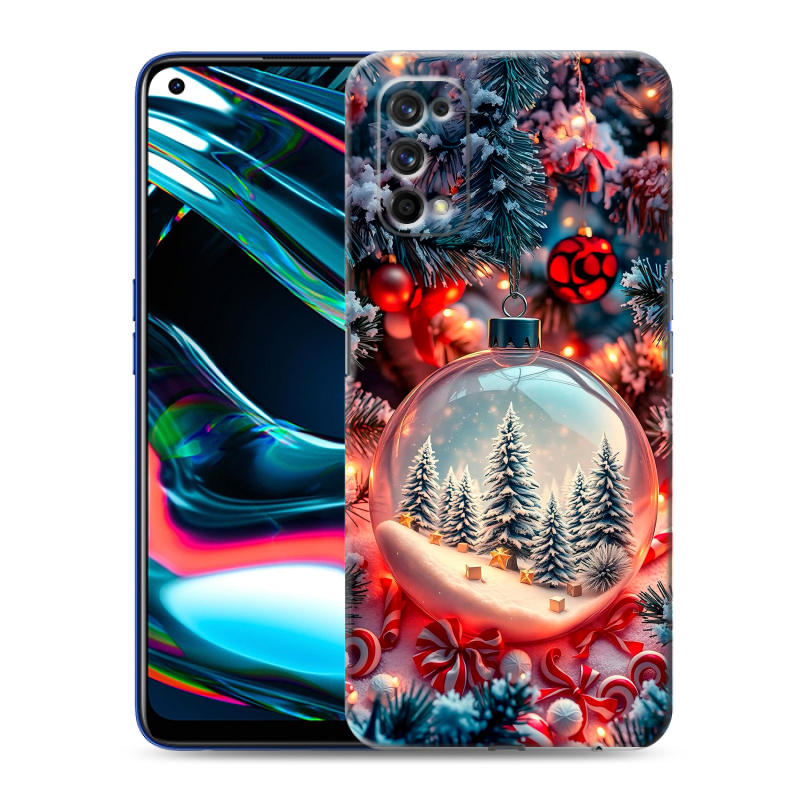 Силиконовый противоударный чехол на Realme 7 Pro с принтом Новый год Силиконовый противоударный чехол на Realme 7 Pro с принтом Новый год