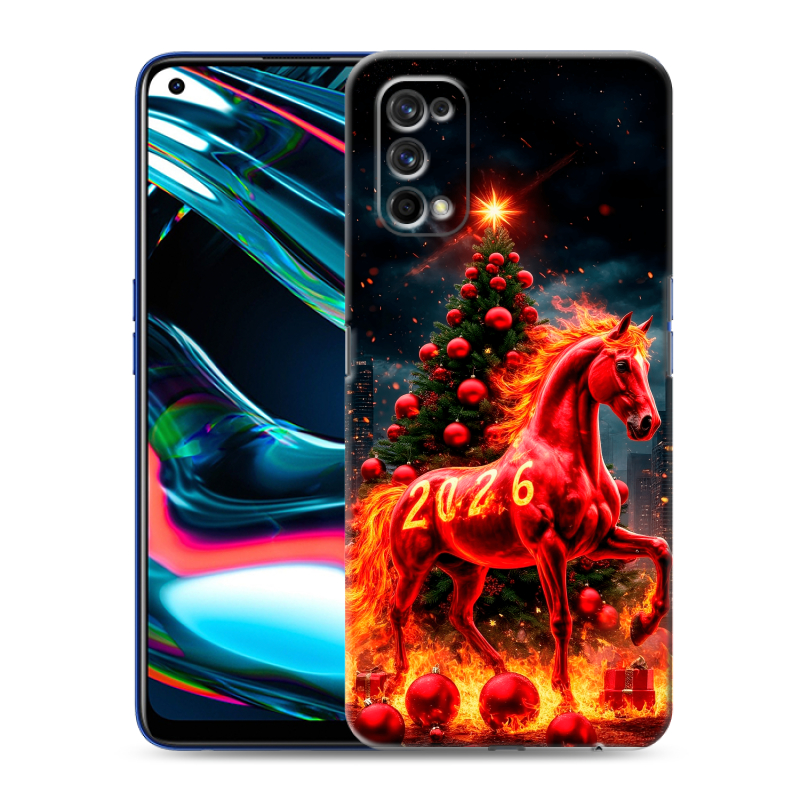 Пластиковый чехол на Realme 7 Pro с принтом Новый год Пластиковый чехол на Realme 7 Pro с принтом Новый год