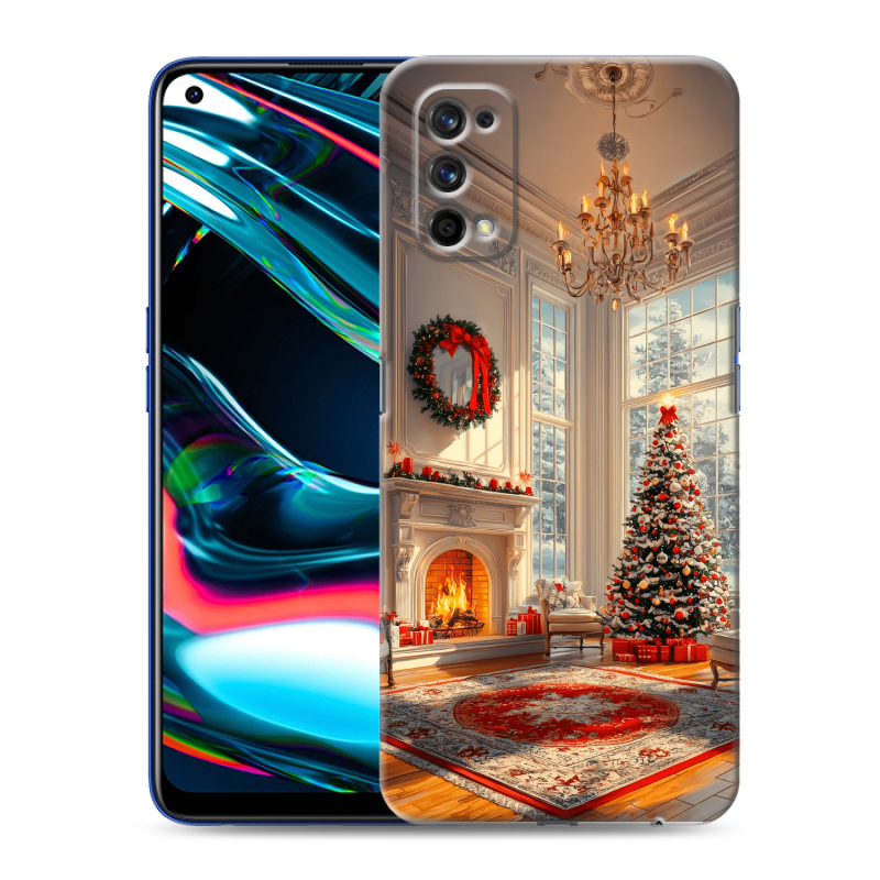 Силиконовый противоударный чехол на Realme 7 Pro с принтом Новый год Силиконовый противоударный чехол на Realme 7 Pro с принтом Новый год