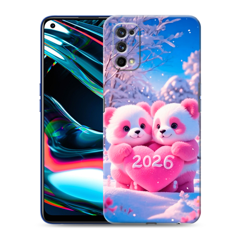Силиконовый противоударный чехол на Realme 7 Pro с принтом Новый год Силиконовый противоударный чехол на Realme 7 Pro с принтом Новый год