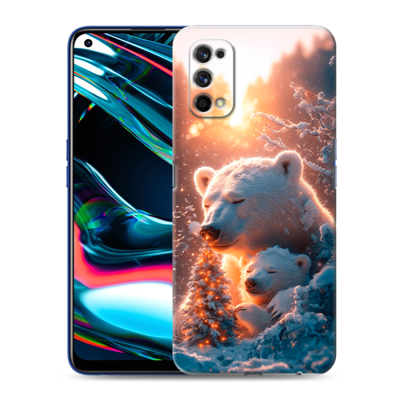 Силиконовый противоударный чехол на Realme 7 Pro с принтом Новый год Силиконовый противоударный чехол на Realme 7 Pro с принтом Новый год