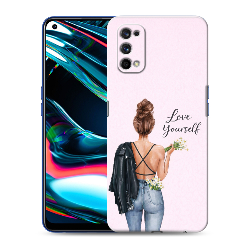 Пластиковый чехол на Realme 7 Pro с принтом женский Пластиковый чехол на Realme 7 Pro с принтом женский