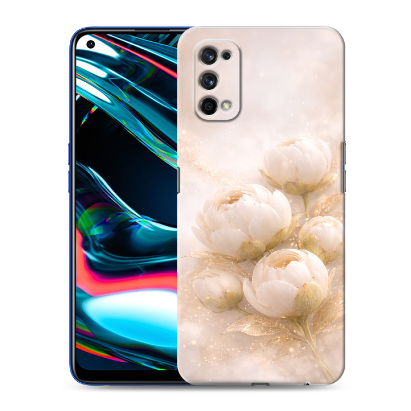 Силиконовый противоударный чехол на Realme 7 Pro с принтом женский Силиконовый противоударный чехол на Realme 7 Pro с принтом женский