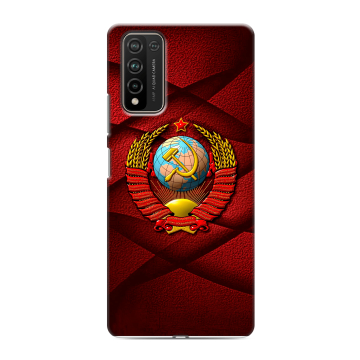 Силиконовый чехол на Huawei Honor 10X Lite с принтом Герб СССР Силиконовый чехол на Huawei Honor 10X Lite с принтом Герб СССР