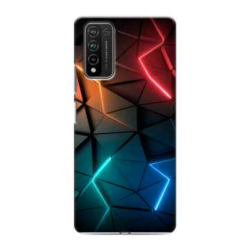 Силиконовый чехол на Huawei Honor 10X Lite с принтом Абстракция неон Силиконовый чехол на Huawei Honor 10X Lite с принтом Абстракция неон