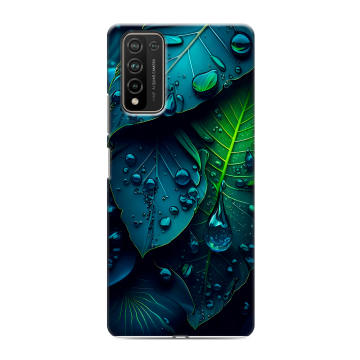Силиконовый чехол на Huawei Honor 10X Lite с принтом Листья Силиконовый чехол на Huawei Honor 10X Lite с принтом Листья