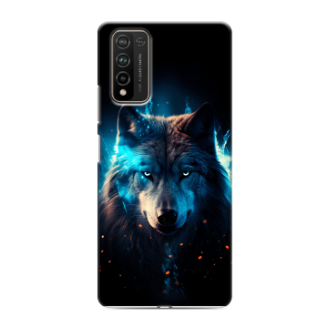 Силиконовый чехол на Huawei Honor 10X Lite с принтом Волк ночной Силиконовый чехол на Huawei Honor 10X Lite с принтом Волк ночной