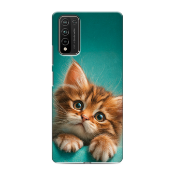 Силиконовый чехол на Huawei Honor 10X Lite с принтом котенок