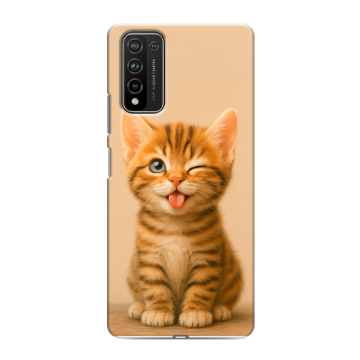 Силиконовый чехол на Huawei Honor 10X Lite с принтом котенок
