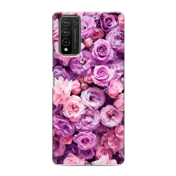 Силиконовый чехол на Huawei Honor 10X Lite с принтом лавандовые розы