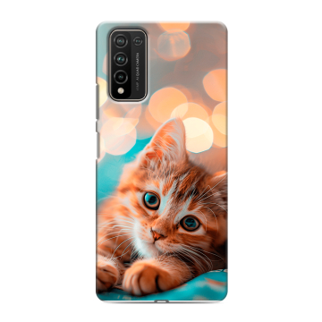 Силиконовый чехол на Huawei Honor 10X Lite с принтом котик