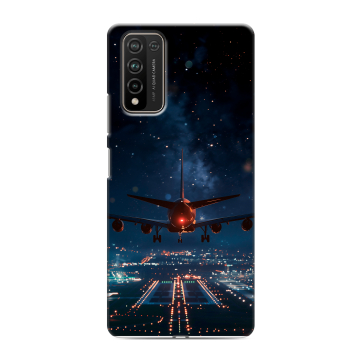 Силиконовый чехол на Huawei Honor 10X Lite с принтом самолет